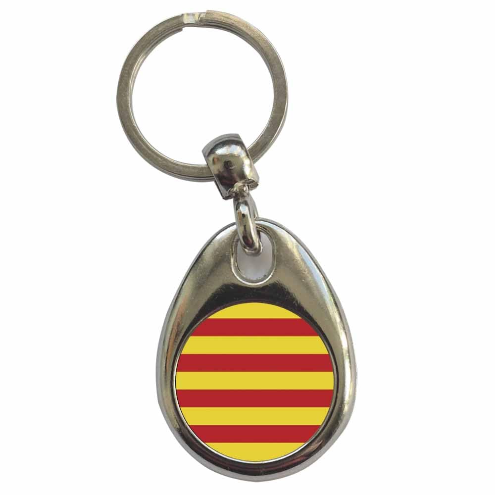 Ozorath Unisex Multicolour Catalonia Flag Keyring