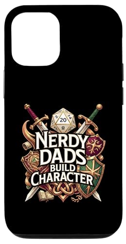 Nerdy Dads Build Character Funny RPG Dice Tabletop Gamer �X�}�z�P�[�X iPhone 12/12 Pro �p