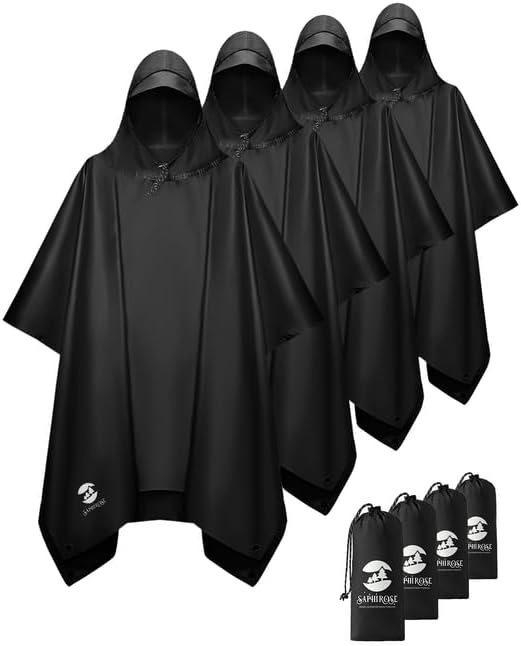 SaphiRose Hooded Rain Poncho