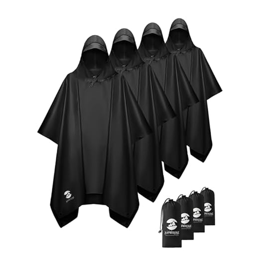 SaphiRose Waterproof Rain Poncho Pack