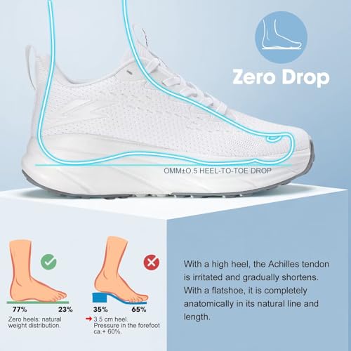 Image of ZOVE Womens Walking Shoes Cushioning Non-Slip Breathable Running Sneakers Tennis Comfortable Athletic Gym Workout Casual Shoes Lightweight Sports Cross Training Fashion Sneakers