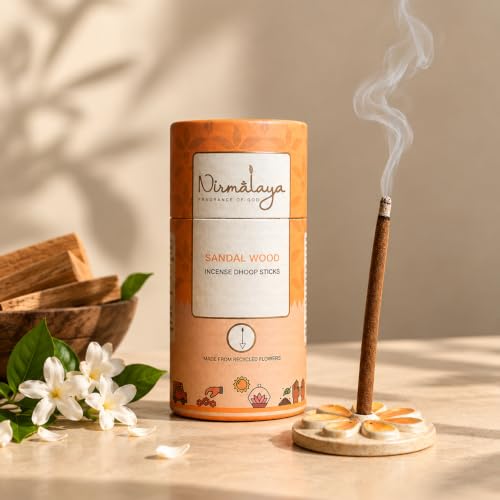 Nirmalaya Sandalwood & Jasmine Dhoop Sticks (Pack of 2, 80 Sticks) - Image 3
