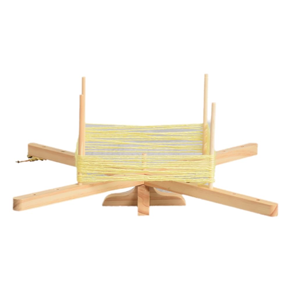 CTRLZS Pine Wood Tabletop Style Yarn Winder Holder Ergonomic Rotatable Wooden Yarn Winding Tool for Wool