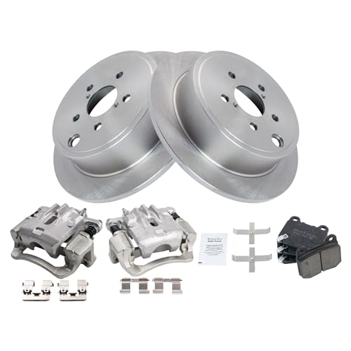 Image of TRQ Rear Brake Pad and Rotor Set Ceramic Calipers | For 2012-2013 Subaru Impreza