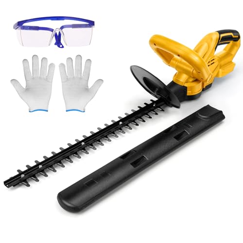 Image of 20'' Cordless Hedge Trimmer for Dewalt 18V Battery (No Battery), Brushless Electric Grass Shears Bush Trimmer, 19mm Tooth Spacing, for Garden, Shrub, Lawn Trimming