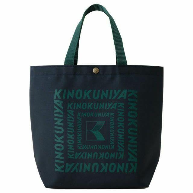 【美品】紀伊國屋　KINOKUNIYA 35周年記念トートバッグ ネイビー 新品未開封品｣紀ノ国屋 ランチトート ネイビーグリーン 紀伊国屋