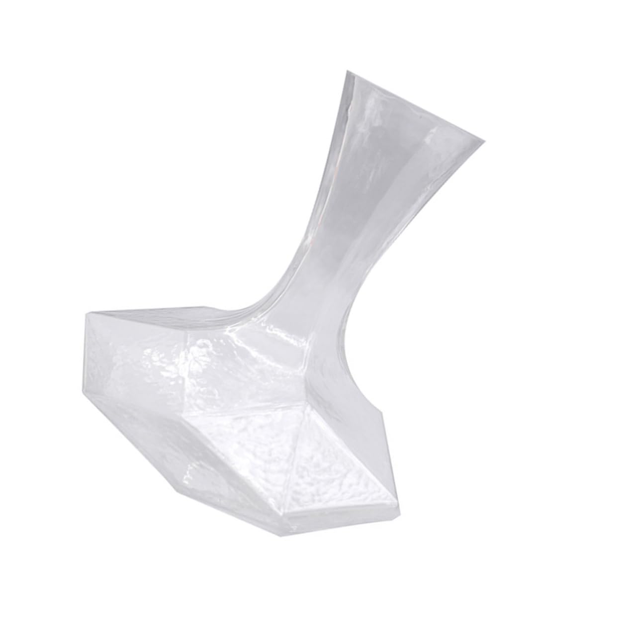 Cabilock Decanter Per Vino in Vetro Creativo a Bocca Inclinata, Contenitore Geometrico Trasparente Lucido e Stabile, Per Ristoranti, Bar e Uso Domestico