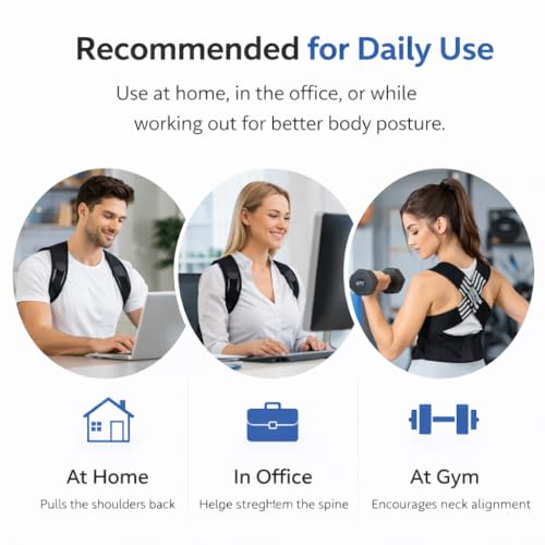 Image of ANTIL'S X-Cross Posture Corrector - Adjustable Back Straightener Belt for Men & Women, Neoprene Shoulder & Back Support Brace, Clavicle & Spine Alignment, Universal Size