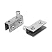 Aexit 6mm-8mm Thickness Fall Protection Metal Rectangle Shaped Glass Clamps Clip Silver Safety Clips Tone 2pcs