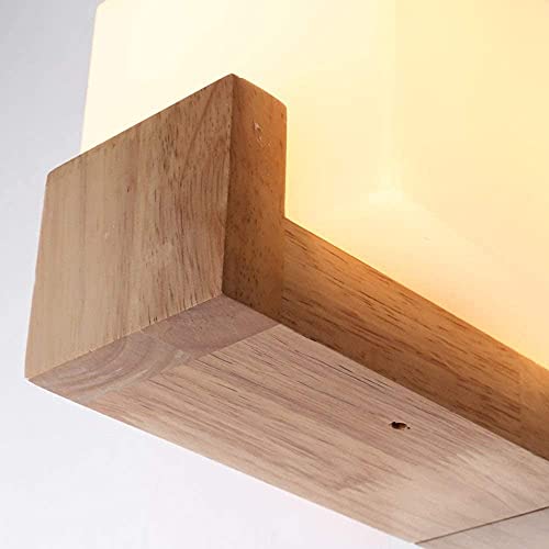 Lámpara de pared de madera para iluminar pasillos oscuros y salones 6