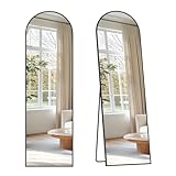 SONGMICS Espejo de Cuerpo Entero, 150 x 40 cm, Espejo Arqueado con Soporte, con...