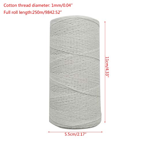 2 Rolls 1Mm White Pure Cotton Loom Warp Macrame Yarn Cotton Yarn Cotton Cord Cotton Rope Natural Cord String Yarn Thread Yarn Sewing Weaving Crochet For Weaving Carpet Tapestry Rug Blanket #TOP2