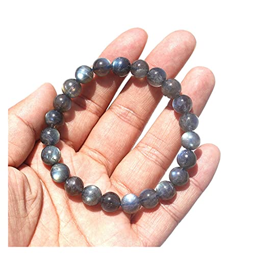 Bracelet en pierre de cristal gris naturel au clair de lune, le cadeau idéal pour femme