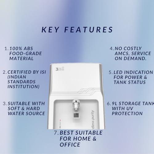 Image of Aqua Ultra RO UV Copper Water Purifier | RO+UV+copper+Alkaline | 7 Stage | 9L (White)