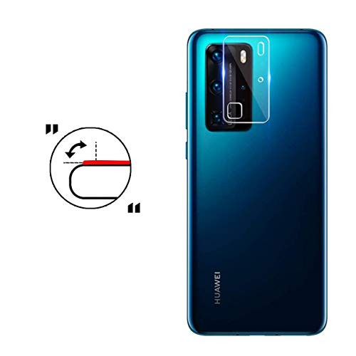 QULLOO Cámara Trasera Lente para Huawei P40 Pro, Protector Cámara [Alta definición] [9H de Dureza] Cristal Templado para Huawei P40 Pro
