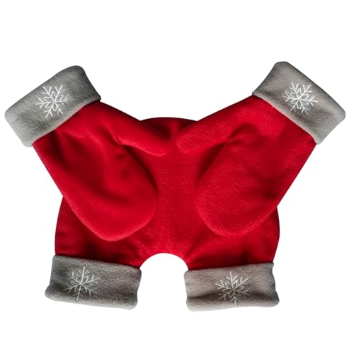 Guantes de pareja y mitón para dos personas en lote de 3 piezas de color rojo