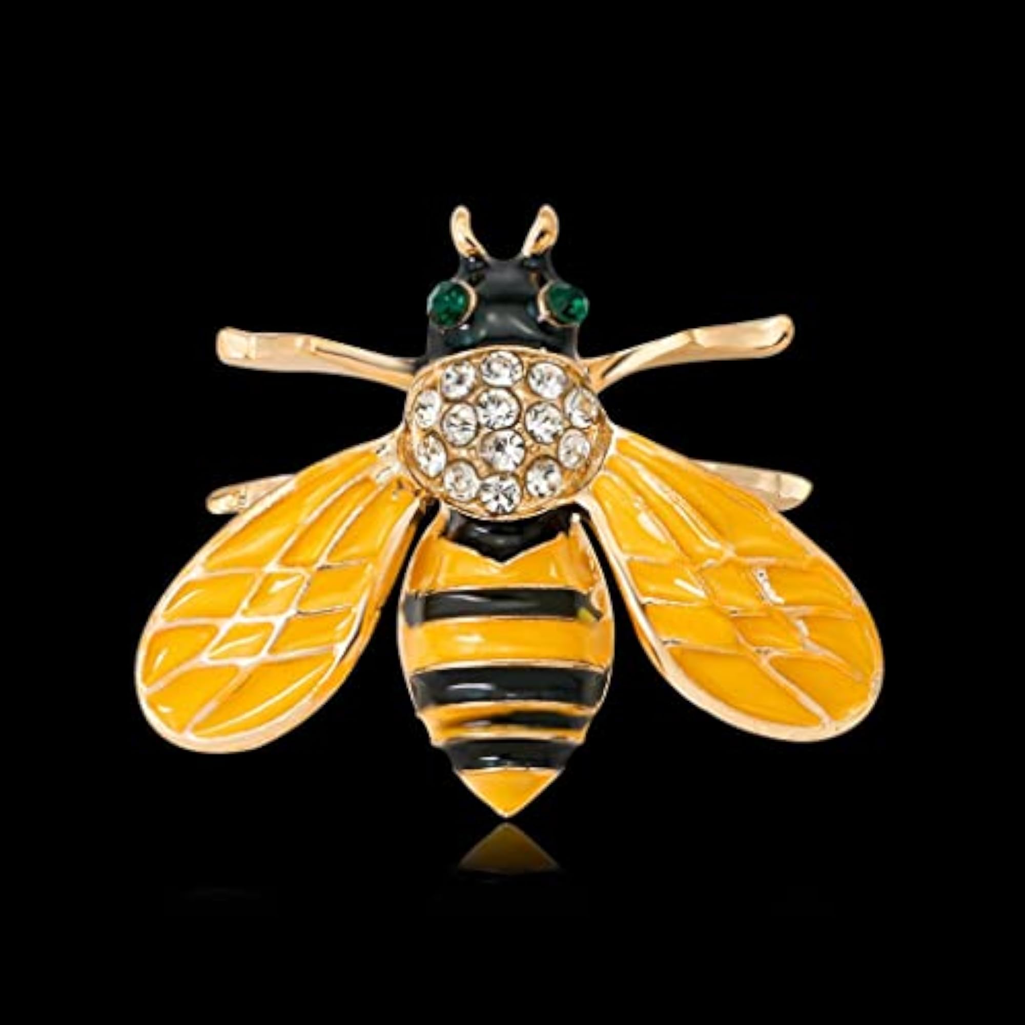 Lovely Crystal Honeybee Brooch Insect Lapel Pin