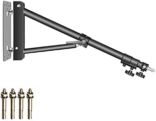 Neewer Triangle Wall Mounting Boom Arm for Photography Studio Video Strobe Lights Monolights Softboxes Umbrellas Reflectors,180 Degree Flexible Rotation,Max Length 70.8 inches/180 centimeters (Black)