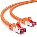 Produktbild deleyCON 1,5m CAT6 Patchkabel S/FTP PIMF Schirmung CAT-6 RJ45 Netzwerkkabel Ethernetkabel LAN DSL Switch Router Modem Access Point Patchfelder - Orange