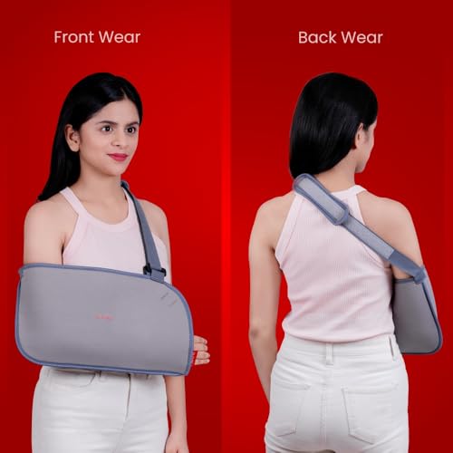 Image of Dr.Ortho Orthopaedic Arm Sling Baggy, Prevents Shoulder Dislocation, Shoulder Support for Fracture Support, Immobilization, Breathable & Skin Friendly Material - Small