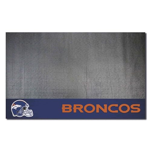 Fanmats 12183 NFL Denver Broncos Vinyl Grill Mat, Black, 26
