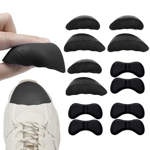 VEGCOO 3 Paire Inserts Remplissage D'orteils Unisexes Réducteur Taille de Chaussures, 3 Paire Coussinets pour Talons, Remplisseurs Chaussures Inserts, Rembourrage de l'avant-pied pour Chaussures Sport
