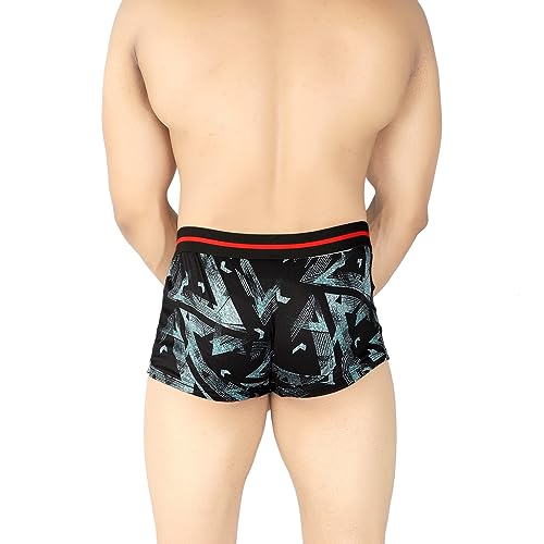 Image of Regular Fit Printed Cotton Trunks for Men |Combed Cotton, Stretchy Fabric, Anti-Bacterial and Microfibre Waistband (TKP)