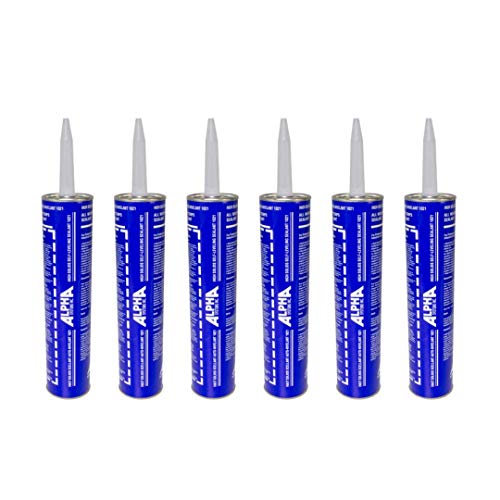 Alpha Systems 862144, N1021 High Solids Low V.O.C. Self-Leveling Sealant-11 oz. Tube, White (Qty 6)