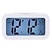 LED Digital Alarma Despertador,Anself Reloj Repeticion activada por luz Snooze Sensor de luz Tiempo Fecha Temperatura (Blanco Puro)