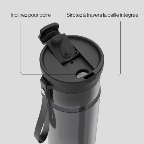 Contigo DualSip 28 oz Plastic Water Bottle w/Carry Strap & 2-Way Lid (Drink From Straw or Spout) | 100% Leakproof, Durable & Lightweight Tritan Bottle | BPA-Free & Dishwasher Safe by Contigo - Used condition - Image 3