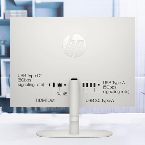 Image of HP 21.5-inch All-in-One Desktop PC - Microsoft Office Lifetime - Free CD /DVD Drive - Wi-Fi 6 - FHD Display - 720P Webcam - Intel Celeron Dual-Core - for Everyday Study & Work Use (8GB RAM, 512GB SSD)