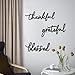 ESTART Thankful Grateful Blessed Letter Sign Metal Wall Decor, 3 Piece Black Letters Wall Art for Bathroom Bedroom Metal Words Wall Decor for Home Decor