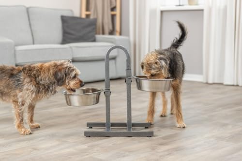 Trixie 2497 Hundebar, separat höhenverstellbar, 2 × 2,8 l/ø24 cm