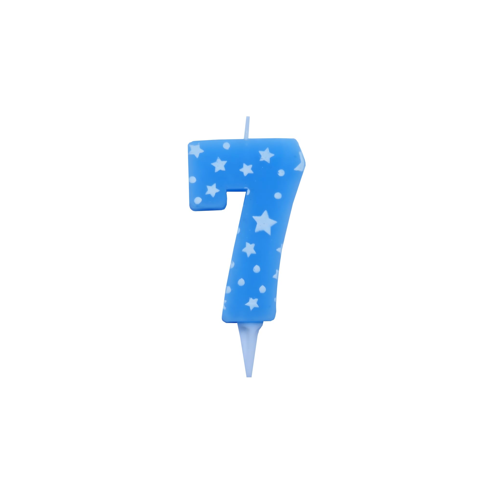 Juzfun Birthday Candles Number 7 for Cake Decoration Topper Seventh Anniversary Party Celebration Star Blue Colour Size : 4.3 x 6.3 CM