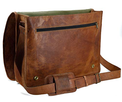 Komal's Passion Leather Vintage Mens 16 Inch Leather Laptop Messenger Pro Satchel Men's Bag3