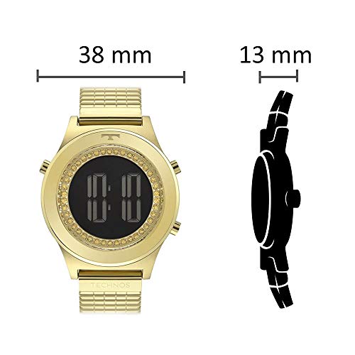 Relógio Technos, Pulseira de Aço Inoxidável, Feminino Dourado BJ3927AA/1C