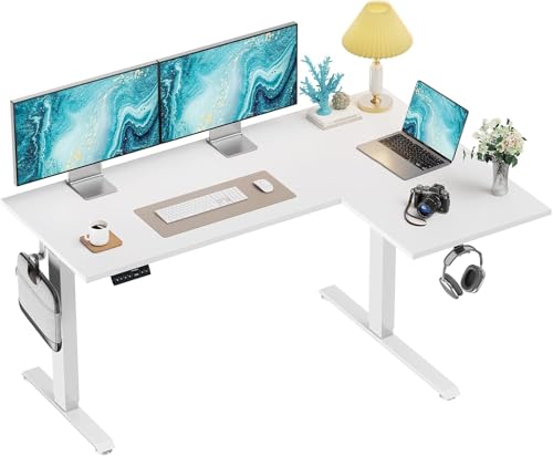 HUANUO L-Shaped Standing Desk with Adjustable Height