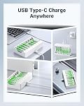 EBL Battery Charger AA AAA with Individual Fast Charging, 8 Bay Universal AA AAA Battery Charger for Ni-MH Ni-CD Rechargeable Batteries