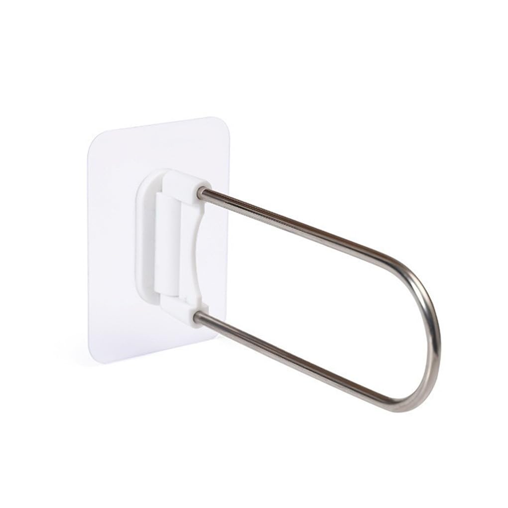 WOVEBIUS Coat Hanger Storage Rack Portable Detachable Self-Adhesive House Balcony Organizing Holder Bracket Accessories White
