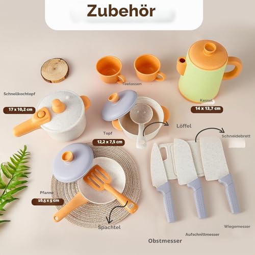 Foto von HYAKIDS Kinderküche Spielküche Zubehör Matschküche Outdoor