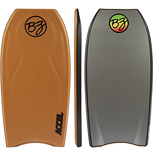 BZ Accel Pro Board 42 Inch (Orange) Crescent Tail, Slick Bulbs, Zero-G Polypro Core, Surlyn Slick, 8LB H-Cell Deck, Crescent Tail, Men, Women, Bodyboards Surfing Waves Ocean Summer Fun Beach Water