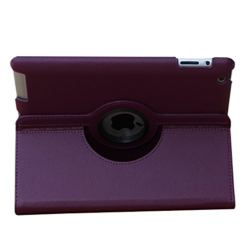 Jytrend Ipad 2 Case, Ipad 3 Case, Ipad 4 Case, (R) Rotating Stand Smart Case Magnetic Auto Wake Up/Sleep Cover For Ipad 2/3/4 A1395 A1396 A1397 A1403 A1416 A1430 A1458 A1459 A1460 (Light Purple) #TOP1