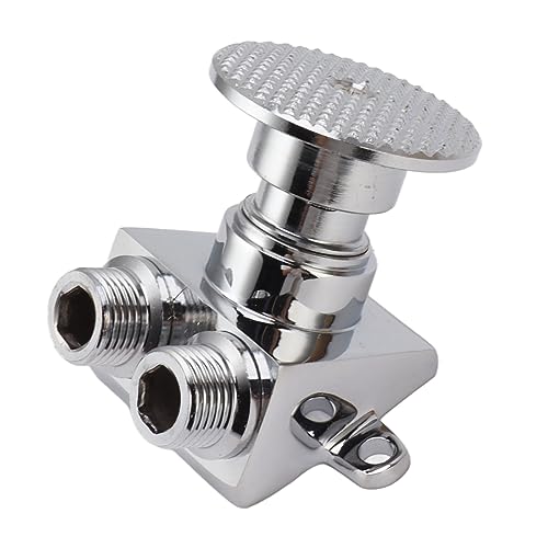 MUNEFE Fußbetätigter Wasserhahn,Kupfer Berührungslos Fußpedal Wasserventil, Fußpedalverntil Für Badezimmer Waschbecken Wasserhahn