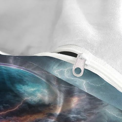 Housse de couette 3D Sci-Fi en microfibre premium, parure de lit double aux finitions durables