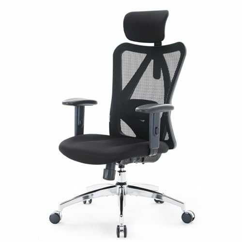 SIHOO Office Desk Chair, Ergonomic Computer Office Chair with Adjustable Headrest and Lumbar...