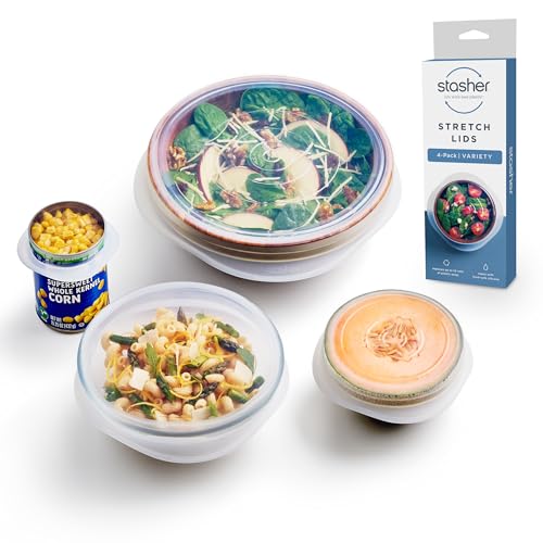 Stasher Reusable Silicone Stretch Lids (Clear BPA Free)