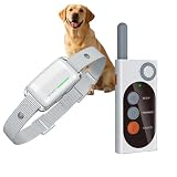 Dog Training Collar with Voice Recording - 3300FT Remote, 3 Modes (Beep/Vibration/Shock), IPX7 Waterproof, Rechargeable, Adjustable for Small to Large Dogs (5-120Lbs), White & Grey