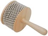 Cabasas afuches de madera con perlas cromadas y tambor para raspar efectos de percusión.