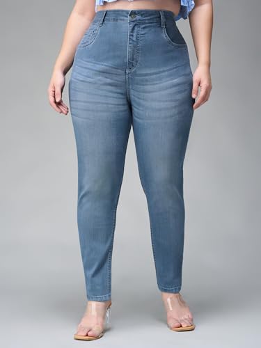 Image of Miss Chase A+ Women's Bootcut High Rise Regular Length Stretchable Denim Jeans