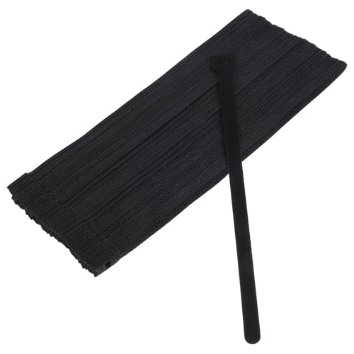 100 piezas Reutilizables Bridas de cable Cintas organizadoras para cables de carga Gestión de cables debajo del escritorio Negro 12x300mm Cintas de gancho y bucle adhesivas miniatura 1